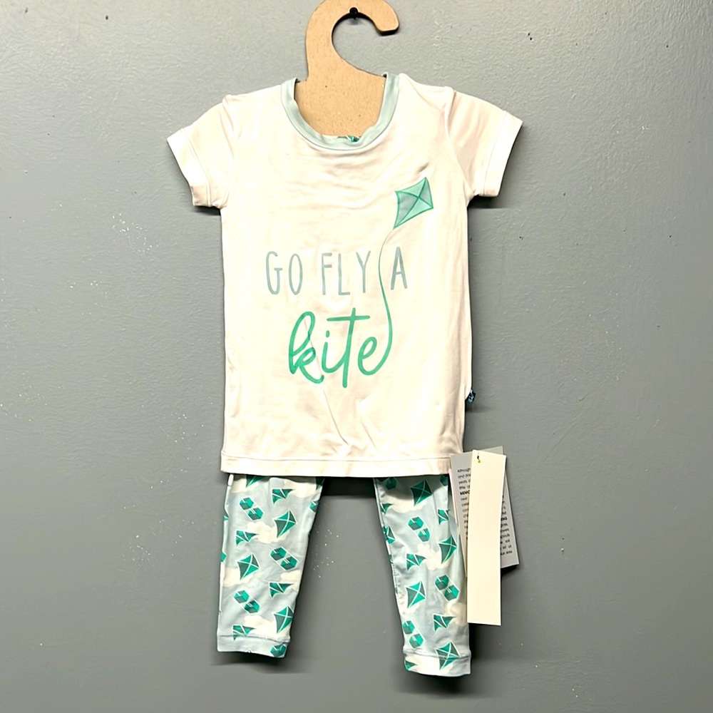 Kickee pants short sleeve windy day kites